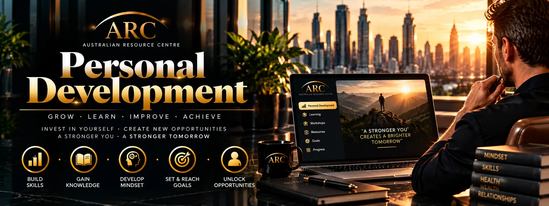 ARC Personal Development — Grow, Learn, Improve, Achieve. Invest in yourself, create new opportunities.