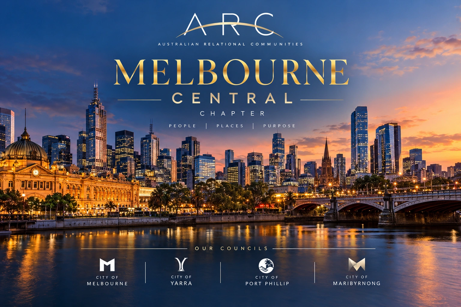 ARC Melbourne Central Chapter city skyline banner